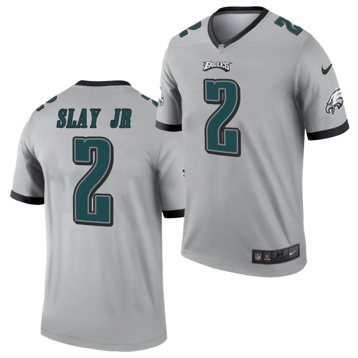 Men Philadelphia Eagles 2 Darius Slay Jr Nike Grey Inverted Legend NFL Jersey